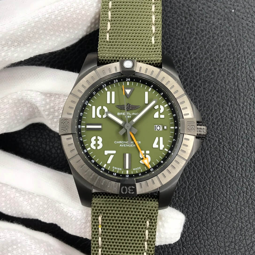 Breitling Avenger Automatic GMT 45 Night Mission V323952A1L1X1 GF Factory Green Dial Replica Watch Breitling Avenger Automatic GMT 45 Night Mission V323952A1L1X1 GF Factory Green Dial Replica Watch