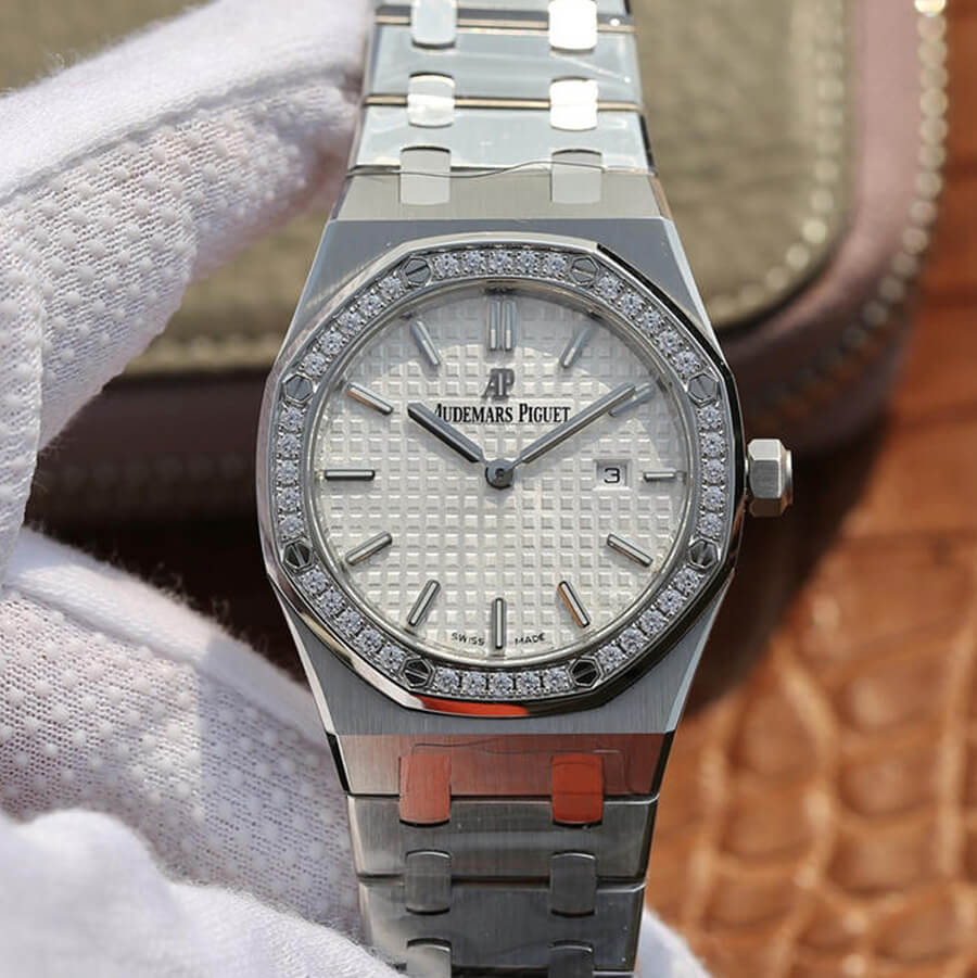 Audemars Piguet Royal Oak 67650 JF Factory Diamond White Dial Replica Watch Audemars Piguet Royal Oak 67650 JF Factory Diamond White Dial Replica Watch