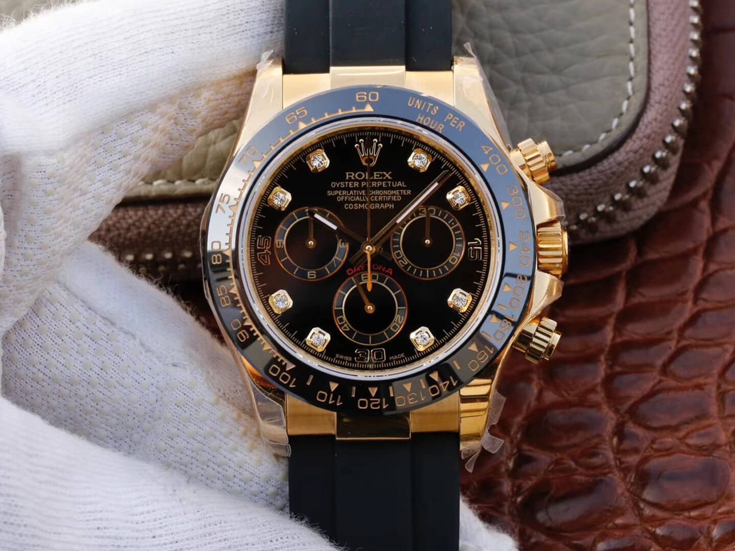 Rolex Daytona Cosmograph M116518ln-0046 JH Factory Diamond Black Dial Replica Watch Rolex Daytona Cosmograph M116518ln-0046 JH Factory Diamond Black Dial Replica Watch