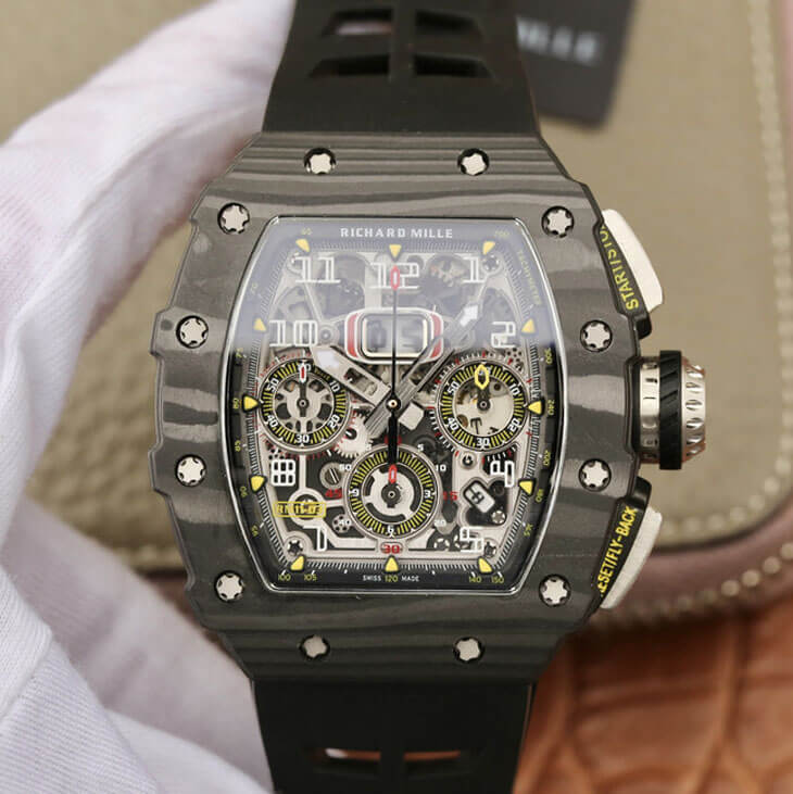 Richard Mille RM11-03 KV Factory Black Carbon Fiber Case Replica Watch Richard Mille RM11-03 KV Factory Black Carbon Fiber Case Replica Watch