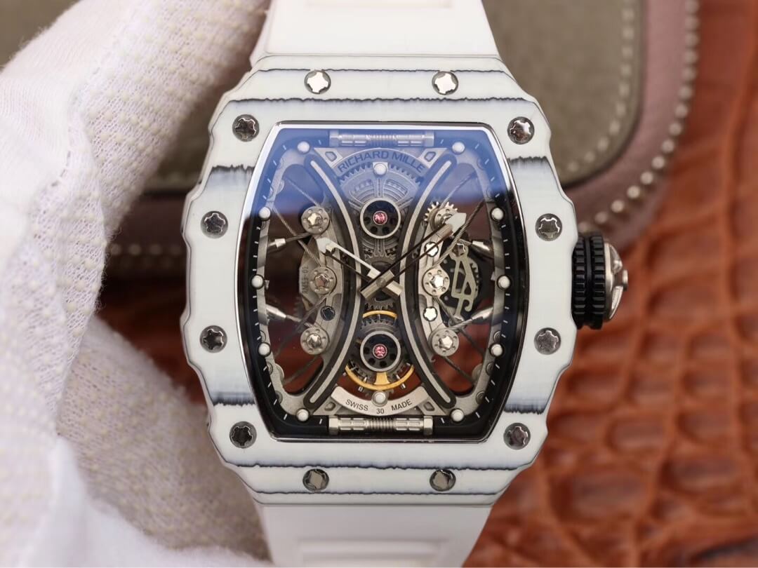 Richard Mille RM53-01 KV Factory White TPT Carbon Fiber Skeleton Dial Replica Watch Richard Mille RM53-01 KV Factory White TPT Carbon Fiber Skeleton Dial Replica Watch