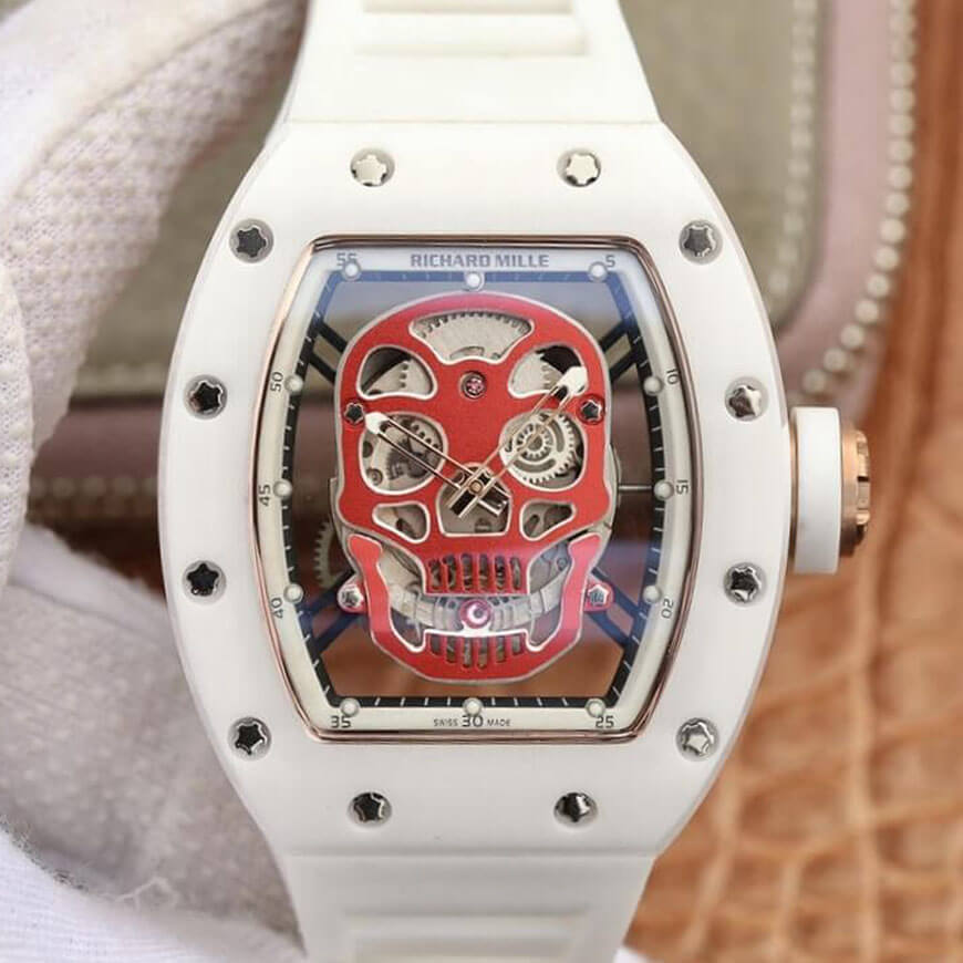Richard Mille RM52-01 KV Factory Red Skull Dial Replica Watch Richard Mille RM52-01 KV Factory Red Skull Dial Replica Watch