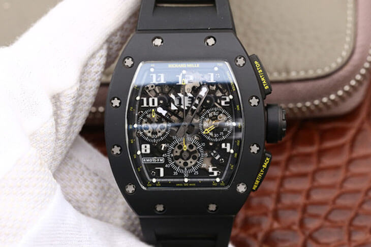 Richard Mille RM-011 KV Factory Carbon Fiber Black Strap Replica Watch Richard Mille RM-011 KV Factory Carbon Fiber Black Strap Replica Watch