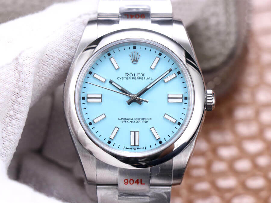 Rolex Oyster Perpetual M124300-0006 41MM EW Factory Turquoise Blue Dial Replica Watch Rolex Oyster Perpetual M124300-0006 41MM EW Factory Turquoise Blue Dial Replica Watch