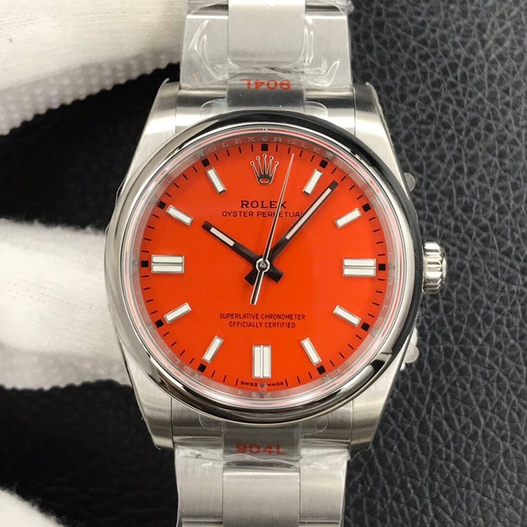 Rolex Oyster Perpetual M126000-0007 36MM EW Factory Coral Red Dial Replica Watch Rolex Oyster Perpetual M126000-0007 36MM EW Factory Coral Red Dial Replica Watch