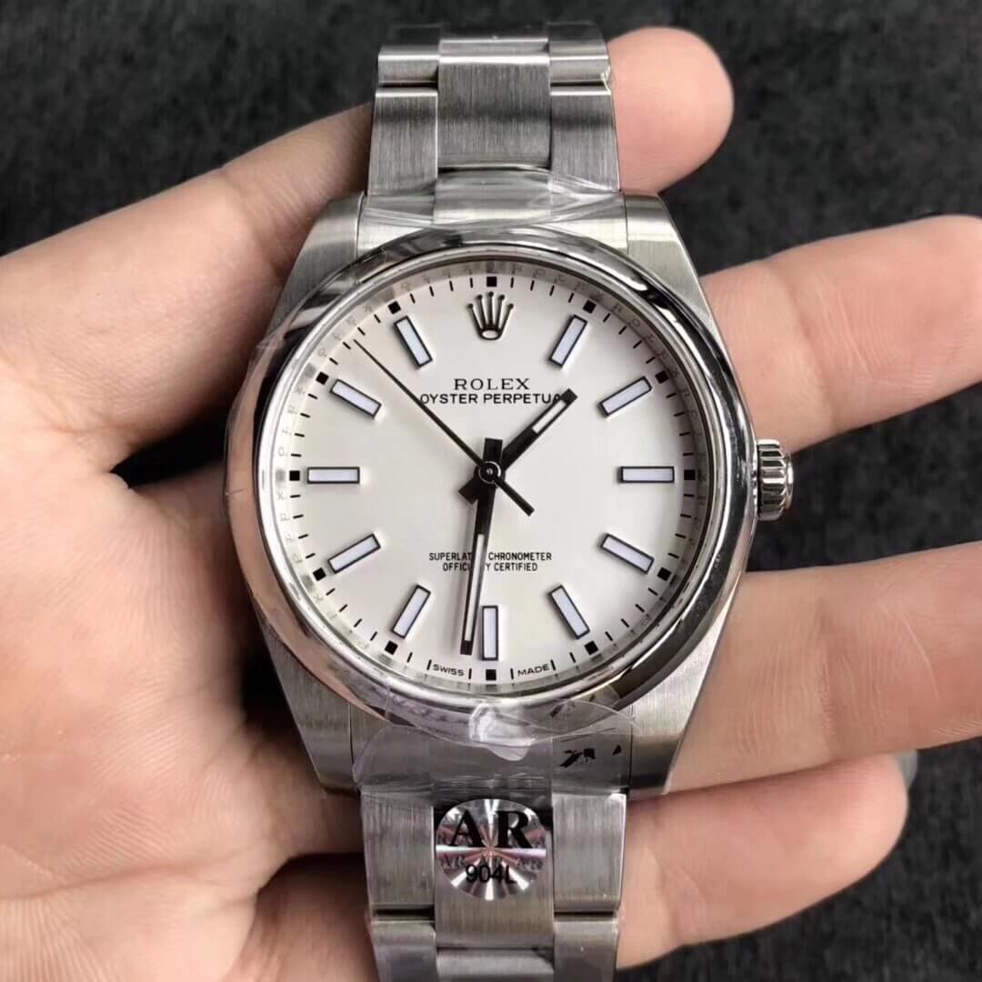 Rolex Oyster Perpetual 114300 39MM AR Factory White Dial Replica Watch Rolex Oyster Perpetual 114300 39MM AR Factory White Dial Replica Watch