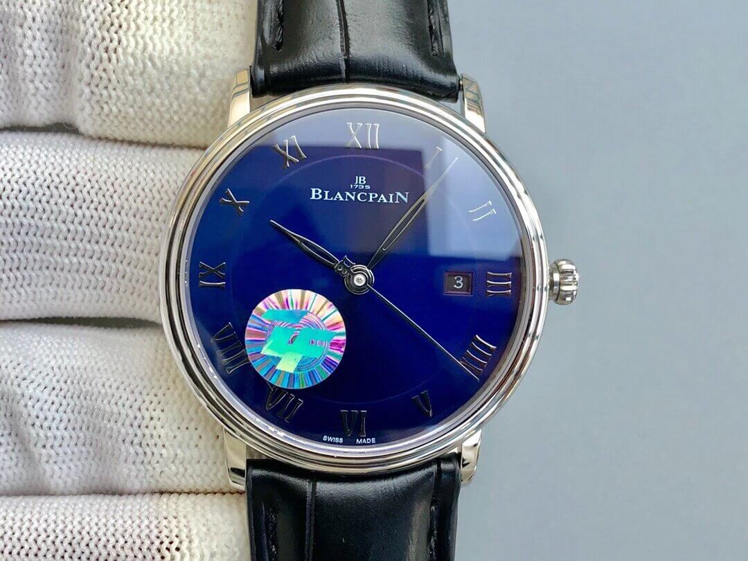 Blancpain Villeret 6551-1127-55B ZF Factory Blue Dial Replica Watch Blancpain Villeret 6551-1127-55B ZF Factory Blue Dial Replica Watch