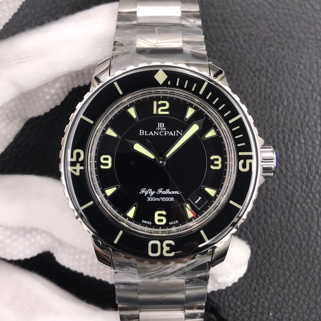 Blancpain Fifty Fathoms 5015 ZF Factory Stainless Steel Black Dial Replica Watch Blancpain Fifty Fathoms 5015 ZF Factory Stainless Steel Black Dial Replica Watch