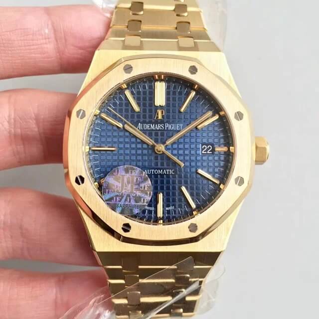 Audemars Piguet Royal Oak 15400OR JF Factory Yellow Gold Blue Dial Replica Watch Audemars Piguet Royal Oak 15400OR JF Factory Yellow Gold Blue Dial Replica Watch