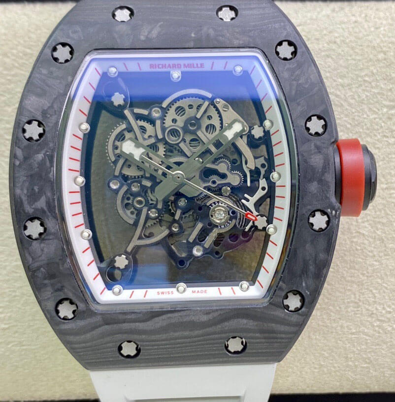 Richard Mille RM055 KV Factory V2 Carbon Fiber Black Case Replica Watch Richard Mille RM055 KV Factory V2 Carbon Fiber Black Case Replica Watch