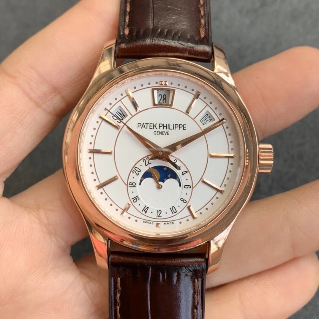 Patek Philippe Complications 5205R-001 GR Factory Rose Gold Milky White Dial Replica Watch Patek Philippe Complications 5205R-001 GR Factory Rose Gold Milky White Dial Replica Watch