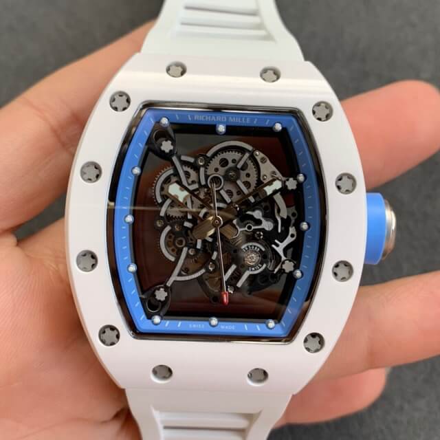 Richard Mille RM055 KV Factory V2 White Rubber Strap Replica Watch Richard Mille RM055 KV Factory V2 White Rubber Strap Replica Watch