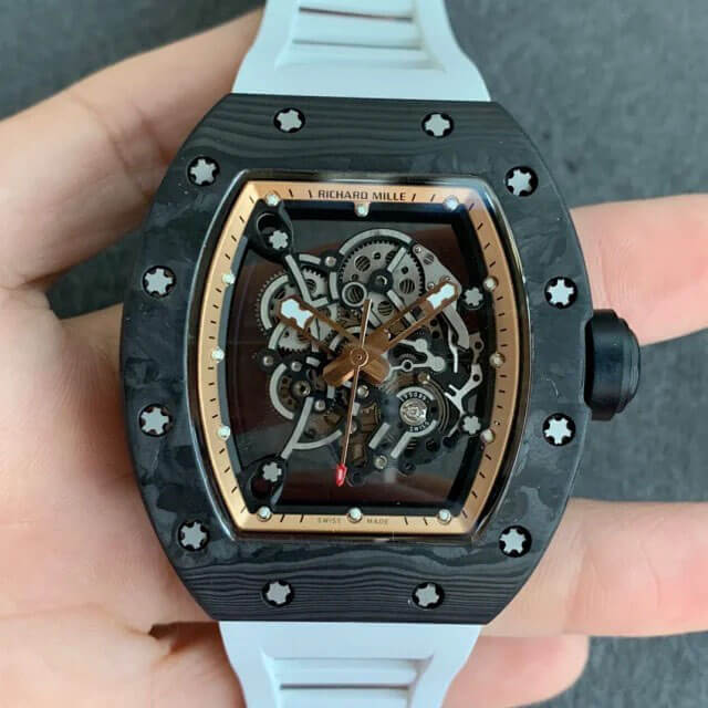 Richard Mille RM055 KV Factory V2 Carbon Fiber Skeleton Dial Replica Watch Richard Mille RM055 KV Factory V2 Carbon Fiber Skeleton Dial Replica Watch
