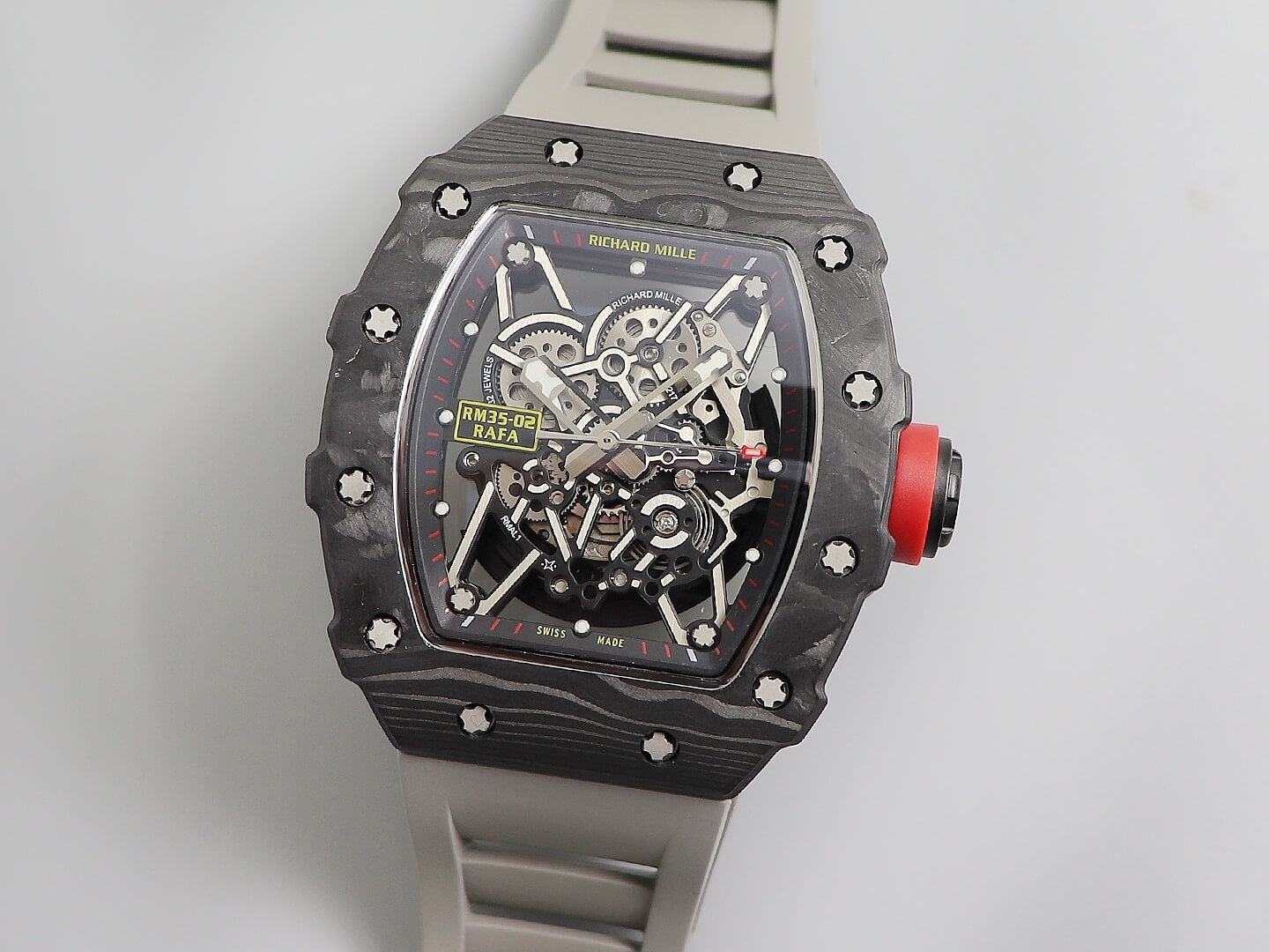 Richard Mille RM035 KV Factory V3 Carbon Fiber Skeleton Dial Replica Watch Richard Mille RM035 KV Factory V3 Carbon Fiber Skeleton Dial Replica Watch