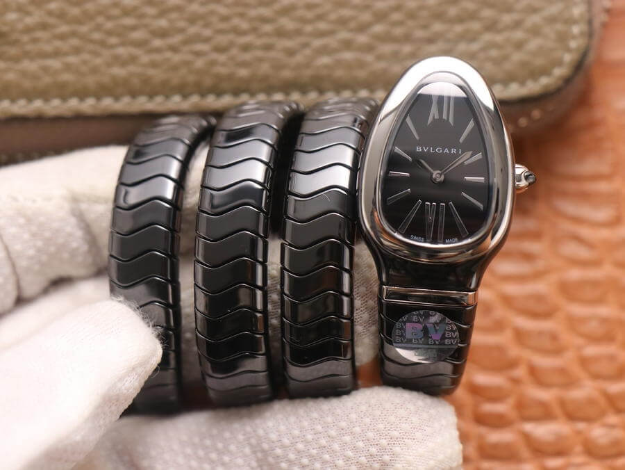 Bvlgari Serpenti BV Factory Black Ceramic Dial Replica Watch Bvlgari Serpenti BV Factory Black Ceramic Dial Replica Watch