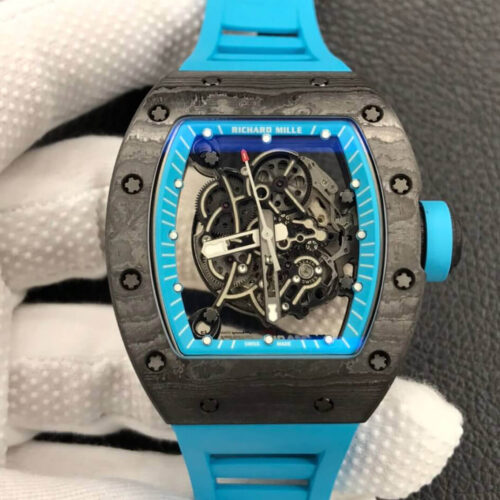 Richard Mille RM055 ZF Factory Blue Rubber Strap Replica Watch Richard Mille RM055 ZF Factory Blue Rubber Strap Replica Watch