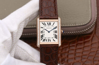 Cartier Tank WT200005 K11 Factory Rose Gold Diamonds Replica Watch Cartier Tank WT200005 K11 Factory Rose Gold Diamonds Replica Watch