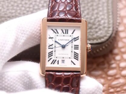 Cartier Tank W5200026 V9 Factory Rose Gold White Dial Replica Watch Cartier Tank W5200026 V9 Factory Rose Gold White Dial Replica Watch