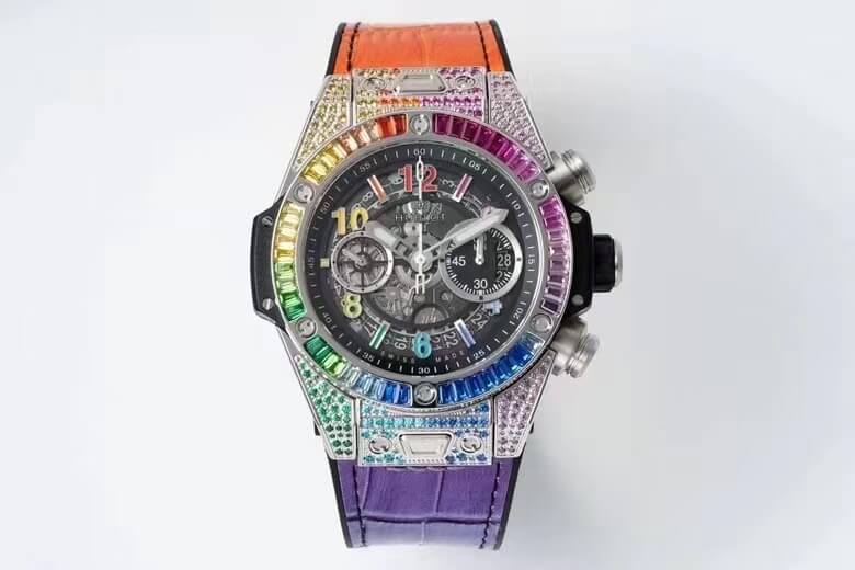 Hublot BIG BANG Unico 411.NX.1117.LR.0999 ZF Factory Coloured Gemstone Dial Replica Watch Hublot BIG BANG Unico 411.NX.1117.LR.0999 ZF Factory Coloured Gemstone Dial Replica Watch