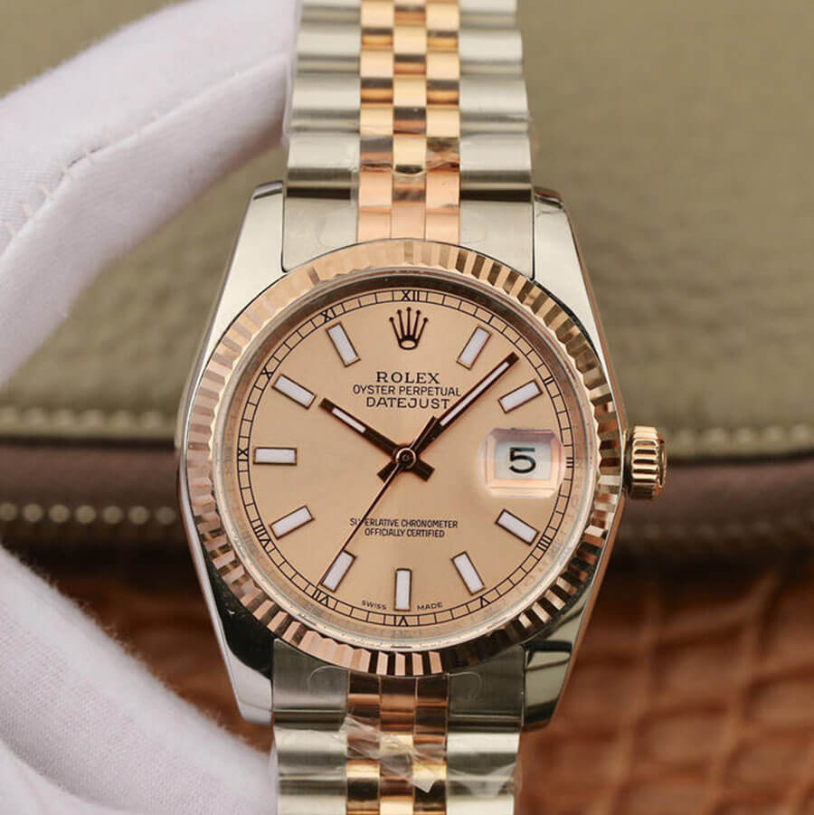 Rolex Datejust 116231 36MM GM Factory Rose Gold Pink Dial Replica Watch Rolex Datejust 116231 36MM GM Factory Rose Gold Pink Dial Replica Watch
