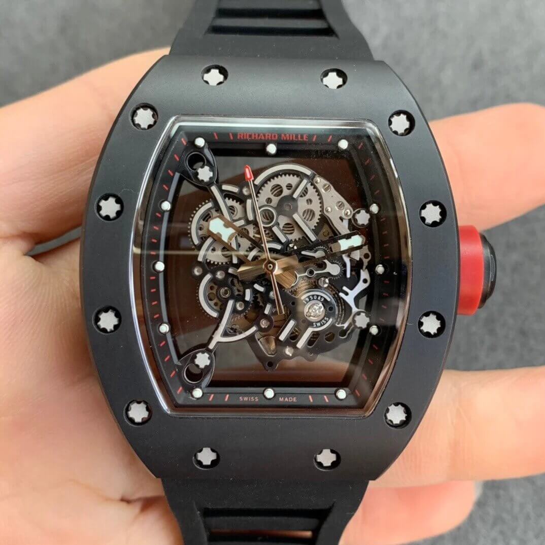 Richard Mille RM055 KV Factory V2 Ceramic Black Rubber Strap Replica Watch Richard Mille RM055 KV Factory V2 Ceramic Black Rubber Strap Replica Watch