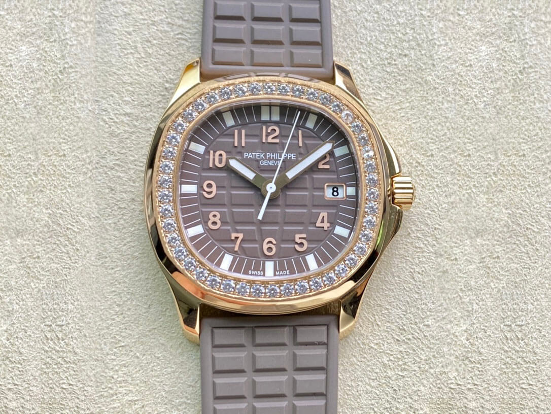 Patek Philippe Aquanaut Quartz Ladies 5067A PPF Factory Rose Gold Diamond-set Bezel Replica Watch Patek Philippe Aquanaut Quartz Ladies 5067A PPF Factory Rose Gold Diamond-set Bezel Replica Watch