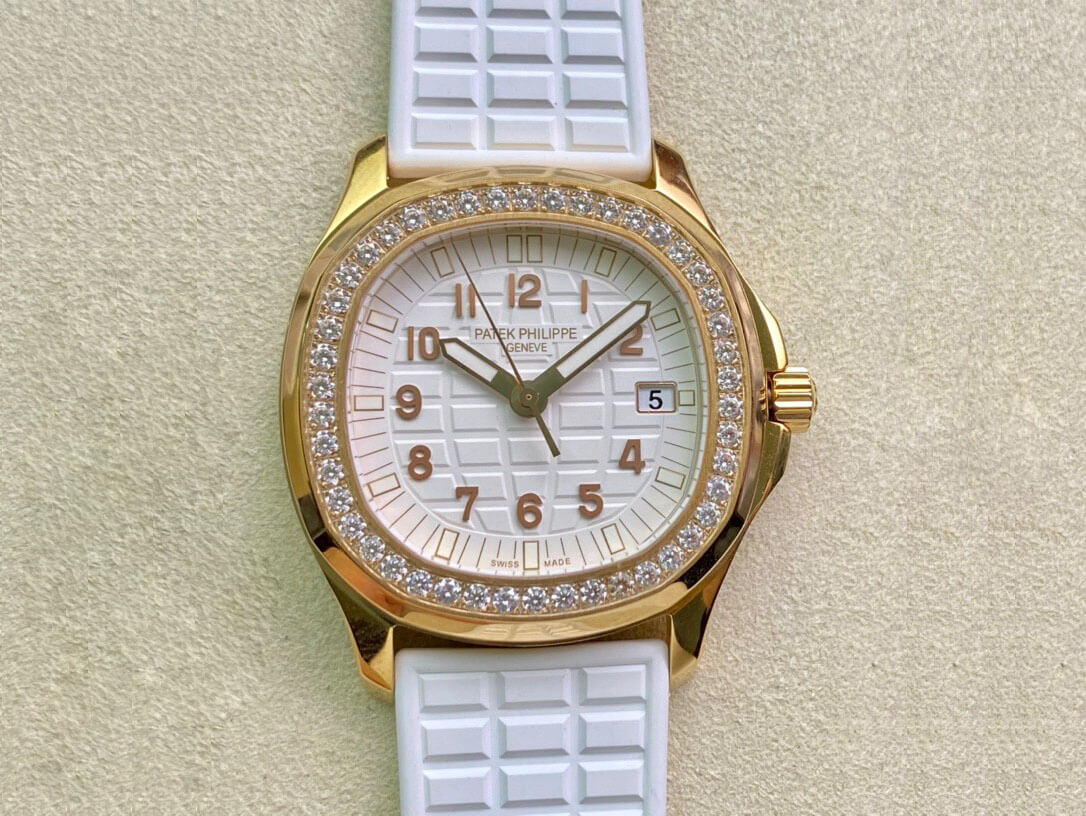 Patek Philippe Aquanaut 5067A Quartz Ladies PPF Factory Yellow Gold Diamond-set Bezel Replica Watch Patek Philippe Aquanaut 5067A Quartz Ladies PPF Factory Yellow Gold Diamond-set Bezel Replica Watch