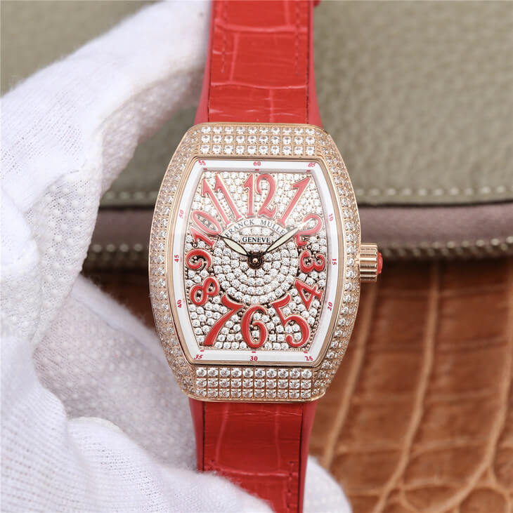 Franck Muller Vanguard Ladies ABF Factory Diamond Case Replica Watch Franck Muller Vanguard Ladies ABF Factory Diamond Case Replica Watch