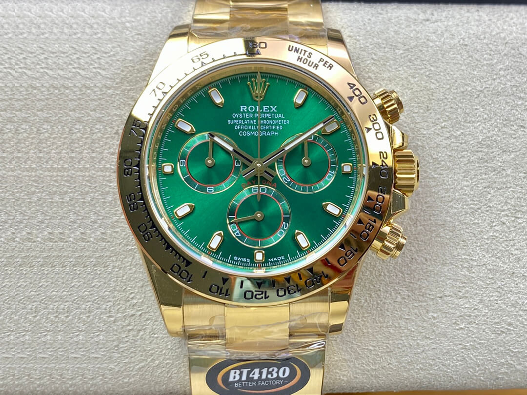 Rolex Daytona M116508-0013 BT Factory Yellow Gold Green Dial Replica Watch Rolex Daytona M116508-0013 BT Factory Yellow Gold Green Dial Replica Watch