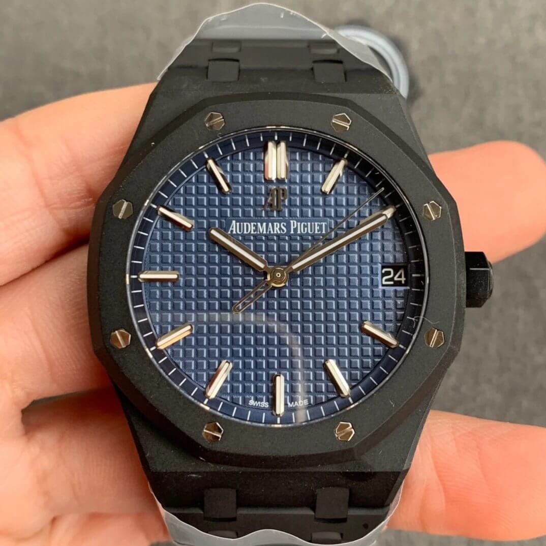 Audemars Piguet Royal Oak 15500 DLC Version ZF Factory Frosted Blue Dial Replica Watch Audemars Piguet Royal Oak 15500 DLC Version ZF Factory Frosted Blue Dial Replica Watch
