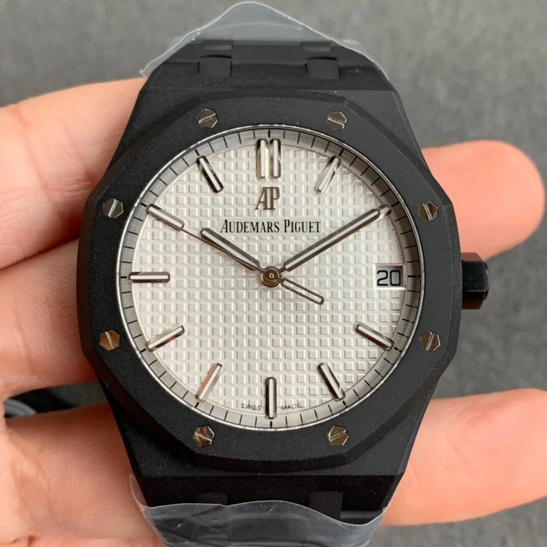 Audemars Piguet Royal Oak 15500 DLC Version ZF Factory Frosted White Dial Replica Watch Audemars Piguet Royal Oak 15500 DLC Version ZF Factory Frosted White Dial Replica Watch