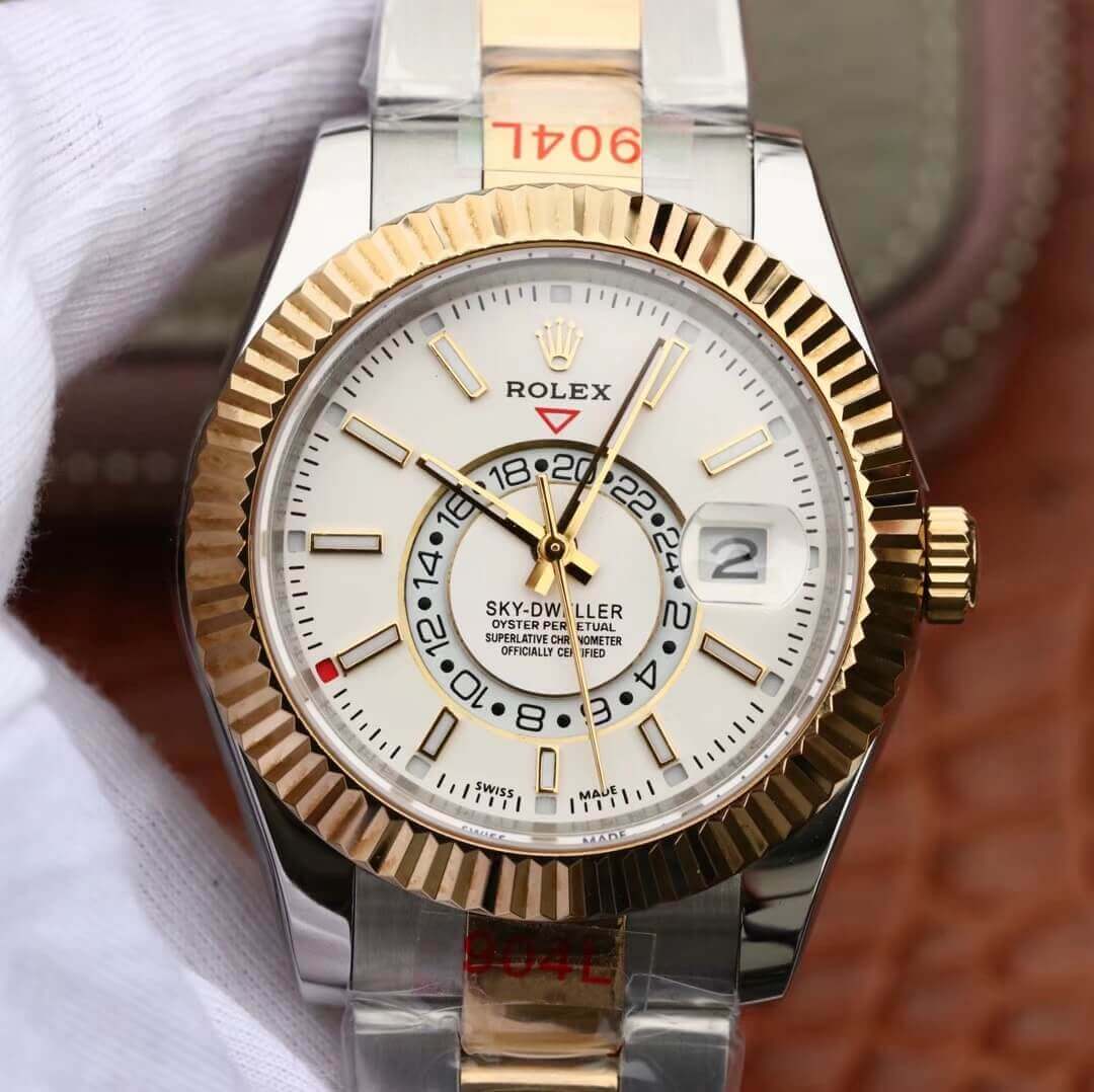 Rolex Sky Dweller M326933-0009 Noob Factory White Dial Replica Watch Rolex Sky Dweller M326933-0009 Noob Factory White Dial Replica Watch