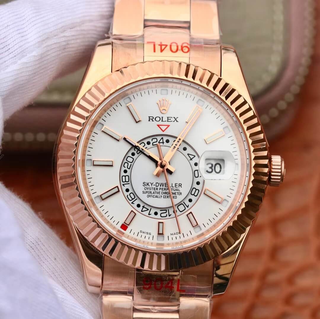 Rolex Sky Dweller M326935-0005 Noob Factory Rose Gold Replica Watch Rolex Sky Dweller M326935-0005 Noob Factory Rose Gold Replica Watch