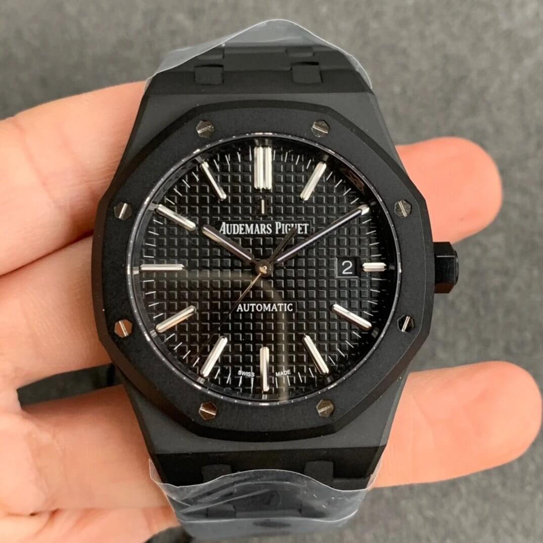 Audemars Piguet Royal Oak 15400 DLC Version ZF Factory Frosted Black Dial Replica Watch Audemars Piguet Royal Oak 15400 DLC Version ZF Factory Frosted Black Dial Replica Watch