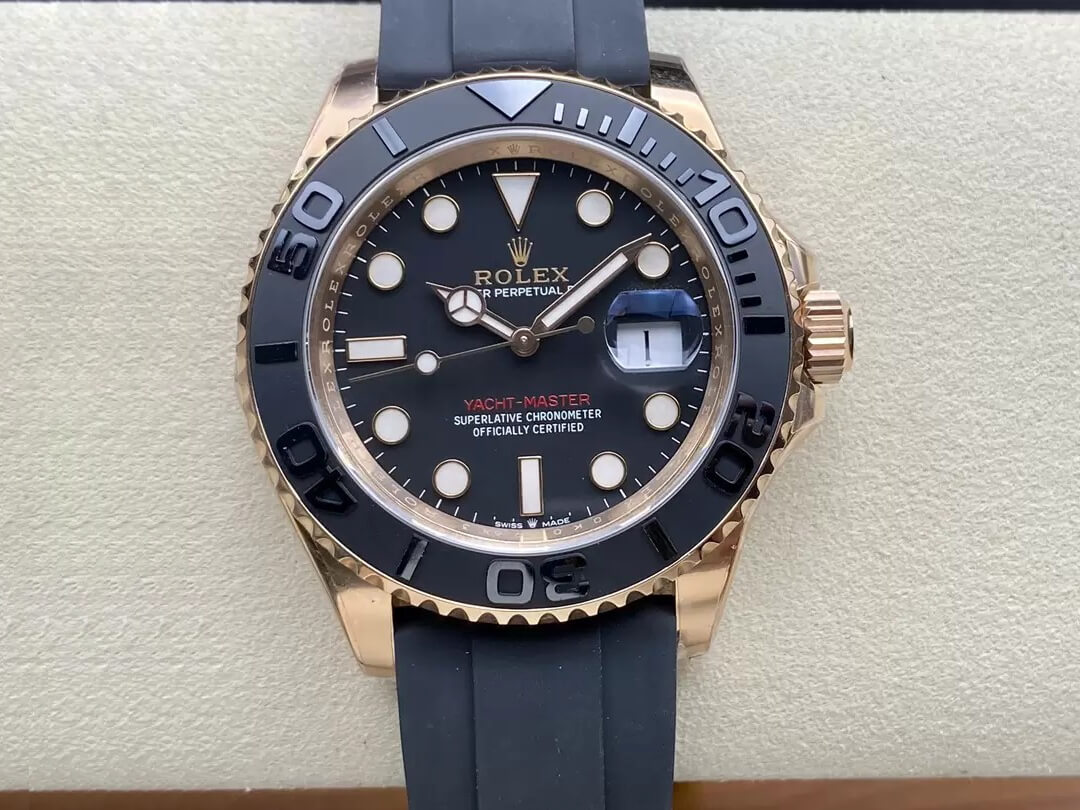 Rolex Yacht Master M126655-0002 Clean Factory Rose Gold Black Dial Replica Watch Rolex Yacht Master M126655-0002 Clean Factory Rose Gold Black Dial Replica Watch