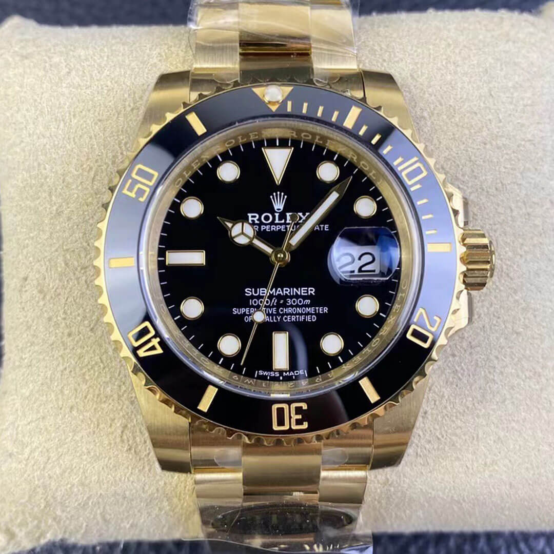 Rolex Submariner 116618LN-97208 Clean Factory Yellow Gold Replica Watch Rolex Submariner 116618LN-97208 Clean Factory Yellow Gold Replica Watch