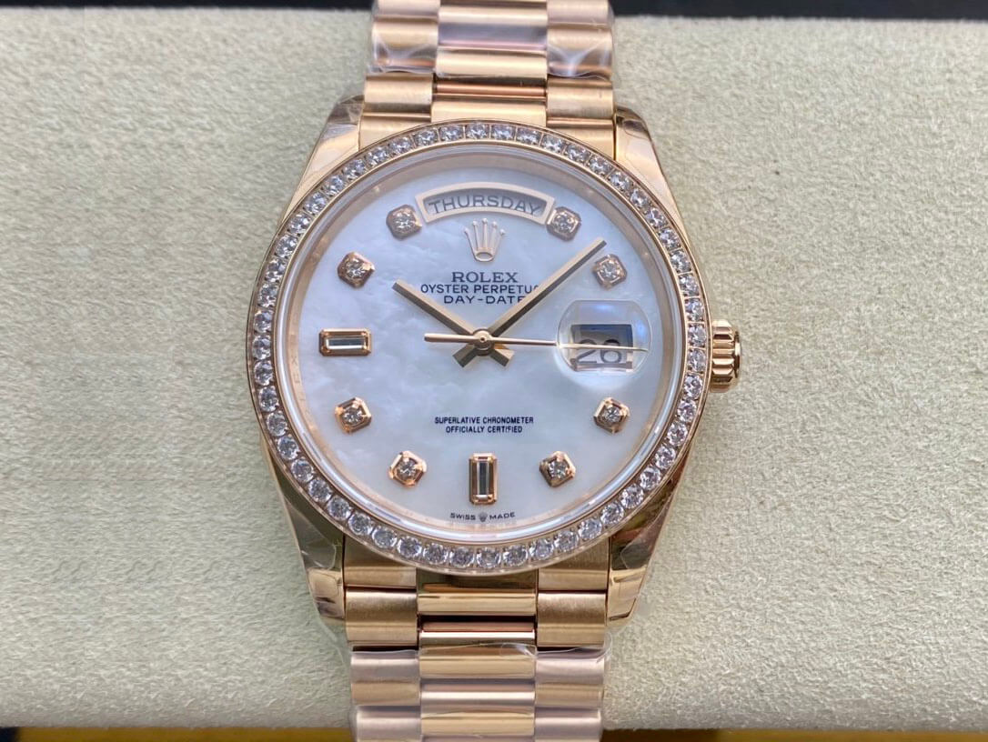 Rolex Day Date 128238 EW Factory V2 Mother-Of-Pearl Dial Replica Watch Rolex Day Date 128238 EW Factory V2 Mother-Of-Pearl Dial Replica Watch
