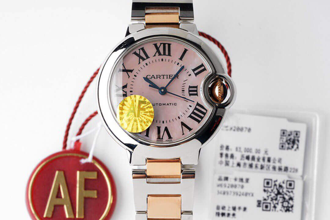Ballon Bleu De Cartier W6920070 AF Factory Pink Mother-Of-Pearl Dial Replica Watch Ballon Bleu De Cartier W6920070 AF Factory Pink Mother-Of-Pearl Dial Replica Watch