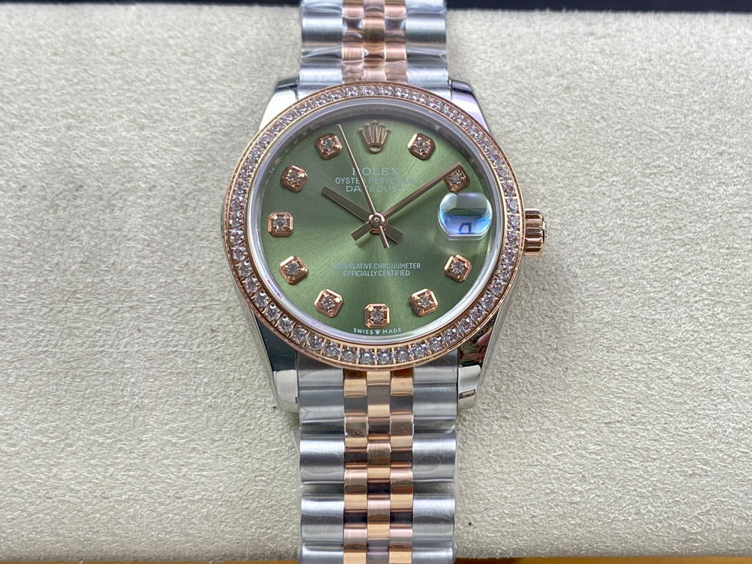 Rolex Datejust 31MM EW Factory Diamond-set Green Dial Replica Watch Rolex Datejust 31MM EW Factory Diamond-set Green Dial Replica Watch