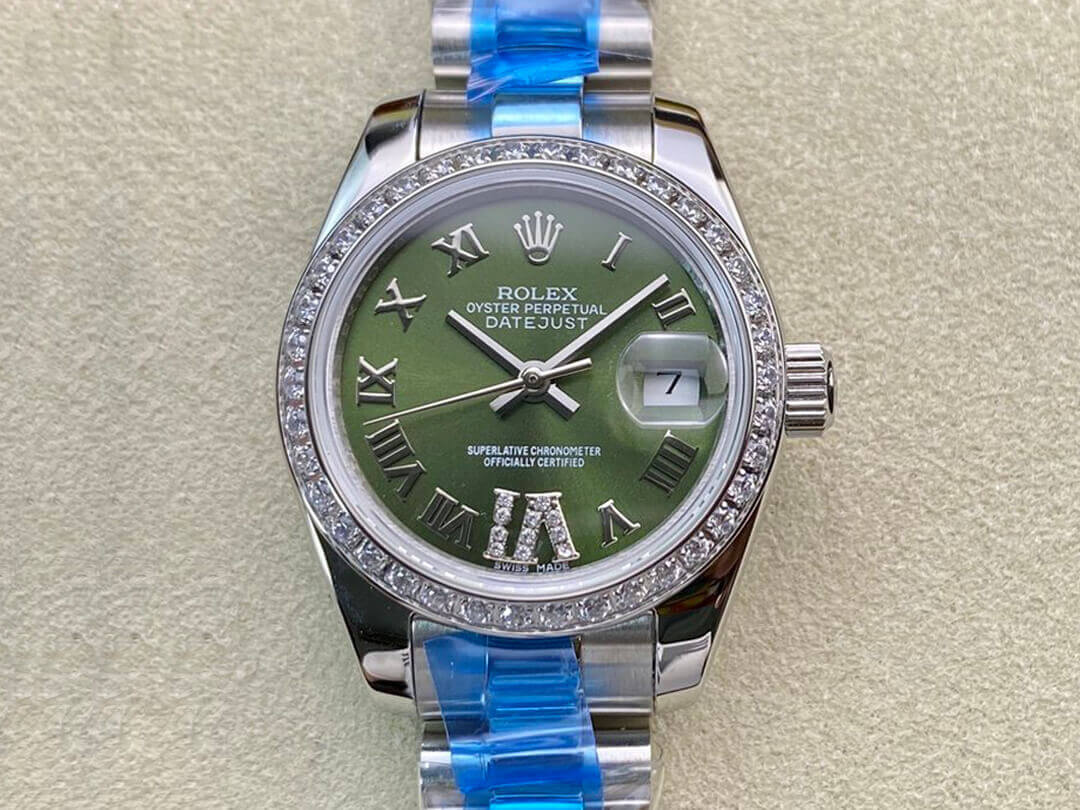 Rolex Datejust 28MM BP Factory Diamond-set Green Dial Replica Watch Rolex Datejust 28MM BP Factory Diamond-set Green Dial Replica Watch