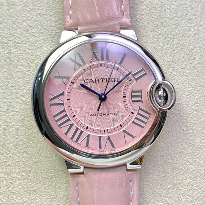 Ballon Bleu De Cartier 36MM WSBB0007 3K Factory Pink Strap Replica Watch Ballon Bleu De Cartier 36MM WSBB0007 3K Factory Pink Strap Replica Watch