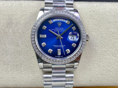 Rolex Day Date M128396TBR-0008 36MM GM Factory Diamond Blue Dial Replica Watch Rolex Day Date M128396TBR-0008 36MM GM Factory Diamond Blue Dial Replica Watch