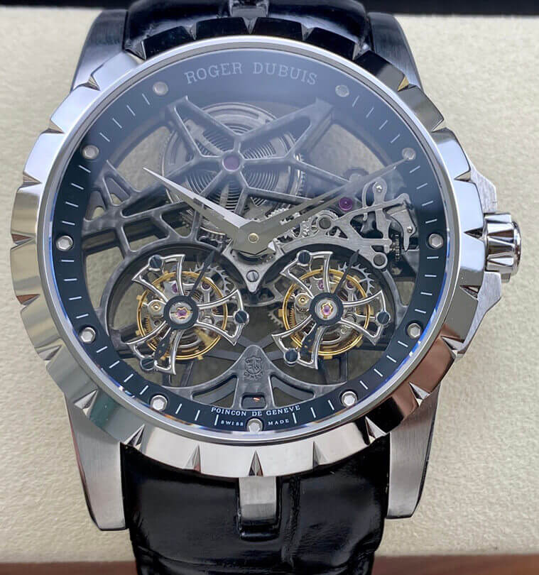 Roger Dubuis Excalibur RDDBEX0396 YS Factory Double Tourbillon Dial Replica Watch Roger Dubuis Excalibur RDDBEX0396 YS Factory Double Tourbillon Dial Replica Watch
