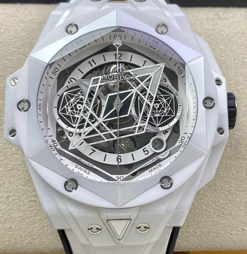 Hublot Big Bang Sang Bleu II 418.HX.2001.RX.MXM21 BB Factory White Ceramics Replica Watch Hublot Big Bang Sang Bleu II 418.HX.2001.RX.MXM21 BB Factory White Ceramics Replica Watch