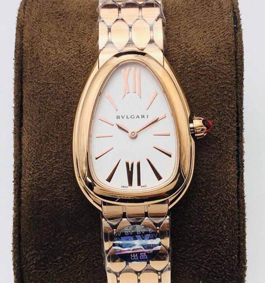 Bvlgari Serpenti 103145 BV Factory Rose Gold White Dial Replica Watch Bvlgari Serpenti 103145 BV Factory Rose Gold White Dial Replica Watch