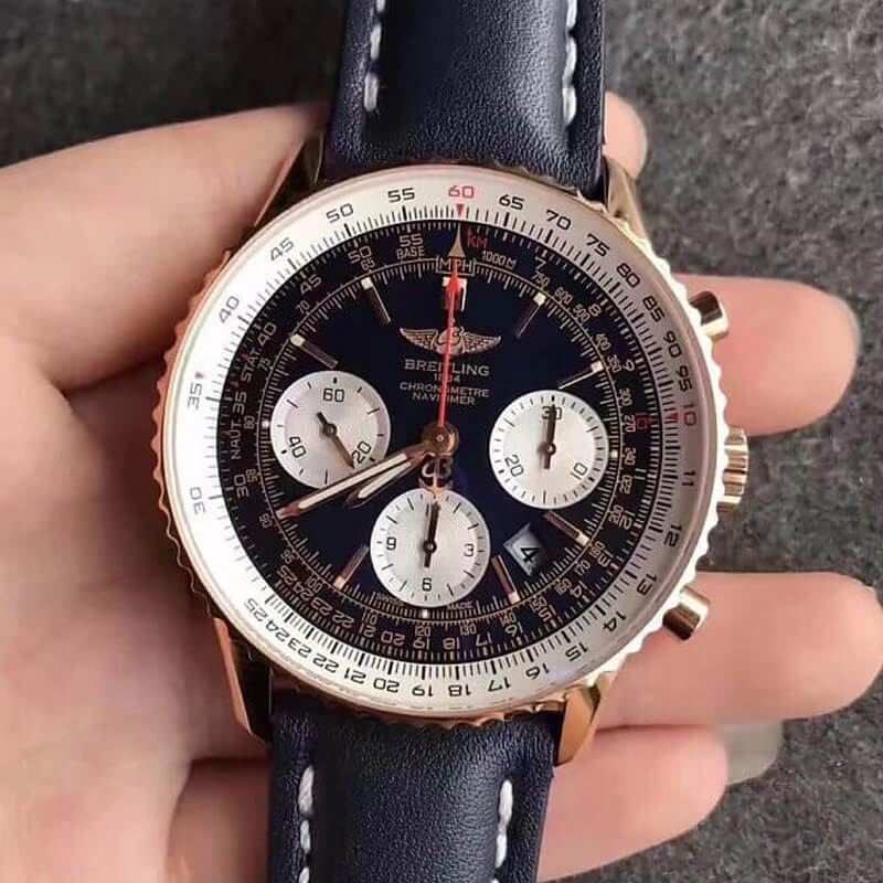 Breitling Navitimer 01 RB012012 JF Factory Blue Strap Replica Watch Breitling Navitimer 01 RB012012 JF Factory Blue Strap Replica Watch