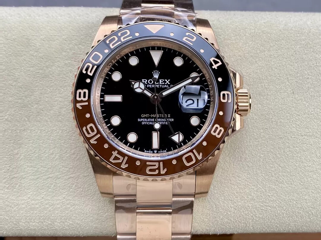 Rolex GMT Master II M126715CHNR-0001 C+ Factory Rose Gold Replica Watch Rolex GMT Master II M126715CHNR-0001 C+ Factory Rose Gold Replica Watch