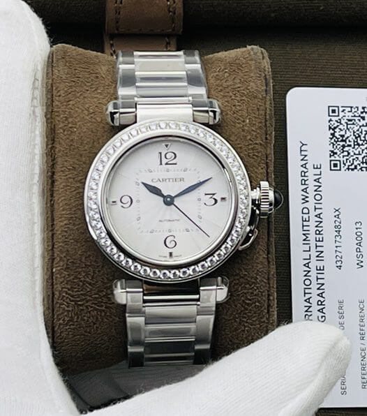 Cartier Pasha 35MM BV Factory Stainless Steel Diamond Bezel Replica Watch Cartier Pasha 35MM BV Factory Stainless Steel Diamond Bezel Replica Watch