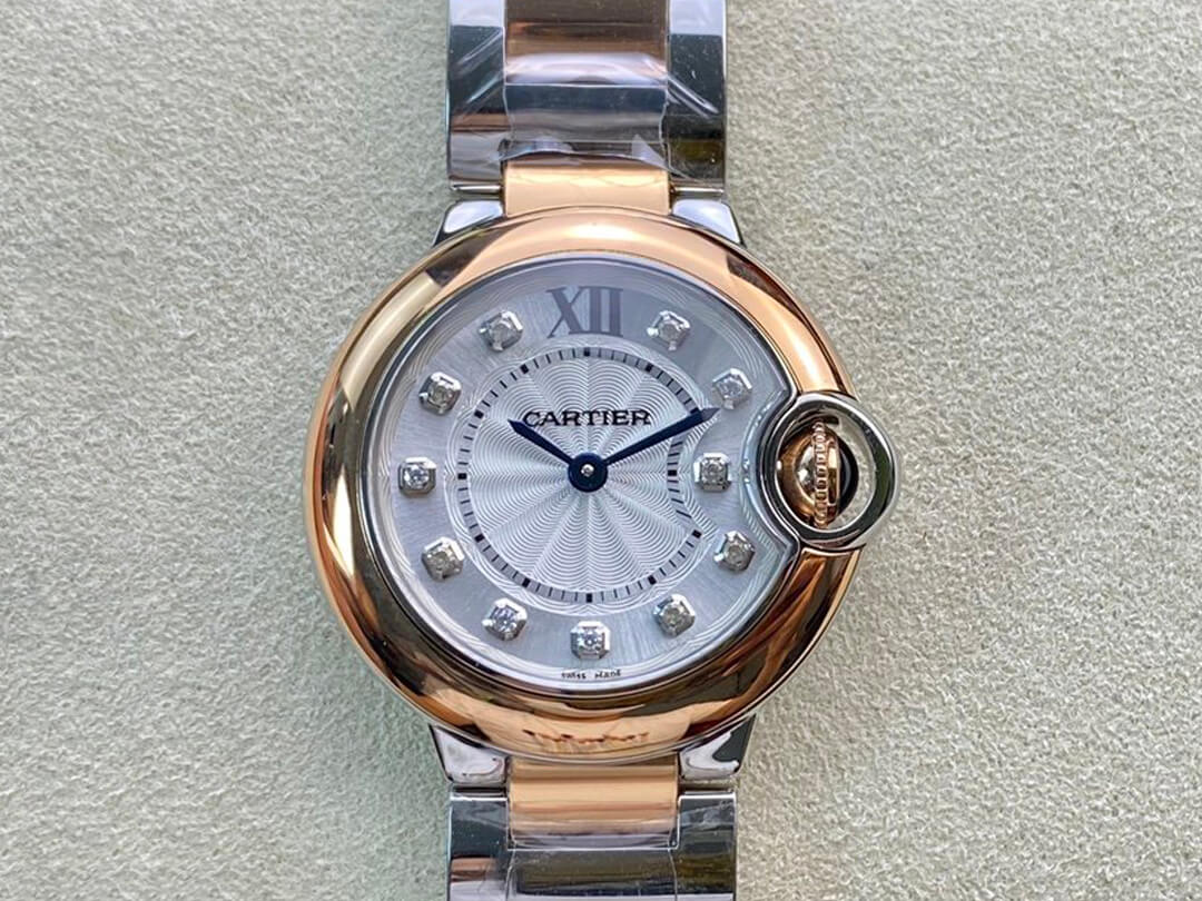Ballon Bleu De Cartier 28MM W3BB0005 V6 Factory Rose Gold Case Replica Watch Ballon Bleu De Cartier 28MM W3BB0005 V6 Factory Rose Gold Case Replica Watch