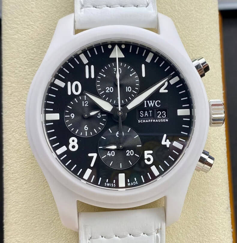 IWC Pilot TOP GUN IW389105 Lake Tahoe TPS Factory White Ceramic Replica Watch IWC Pilot TOP GUN IW389105 Lake Tahoe TPS Factory White Ceramic Replica Watch